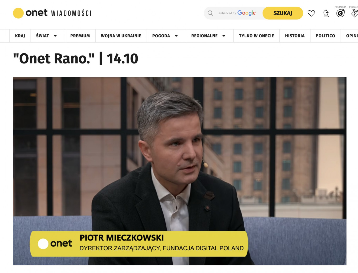 Byliśmy w Onet Rano - zobacz relację z 7. edycji Digital Festival!